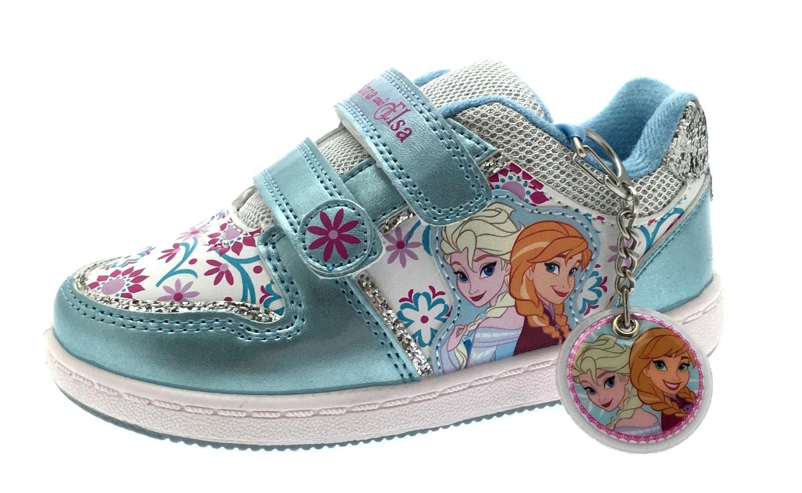 Girls Frozen Elsa Olaf Glitter Trainers Character Sports Shoes Kids
